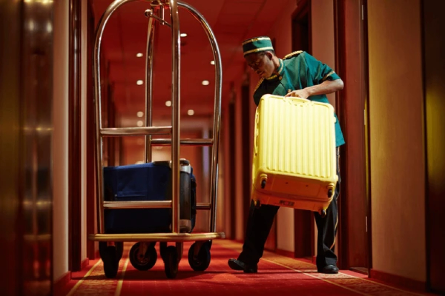 Efficient Bellboy Service: Assisting with Luggage and Guest Requests